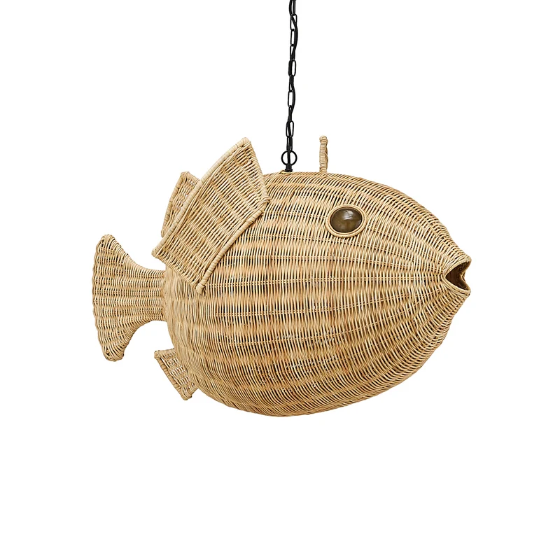 Hängeleuchte WICKER BLOW FISH, medium