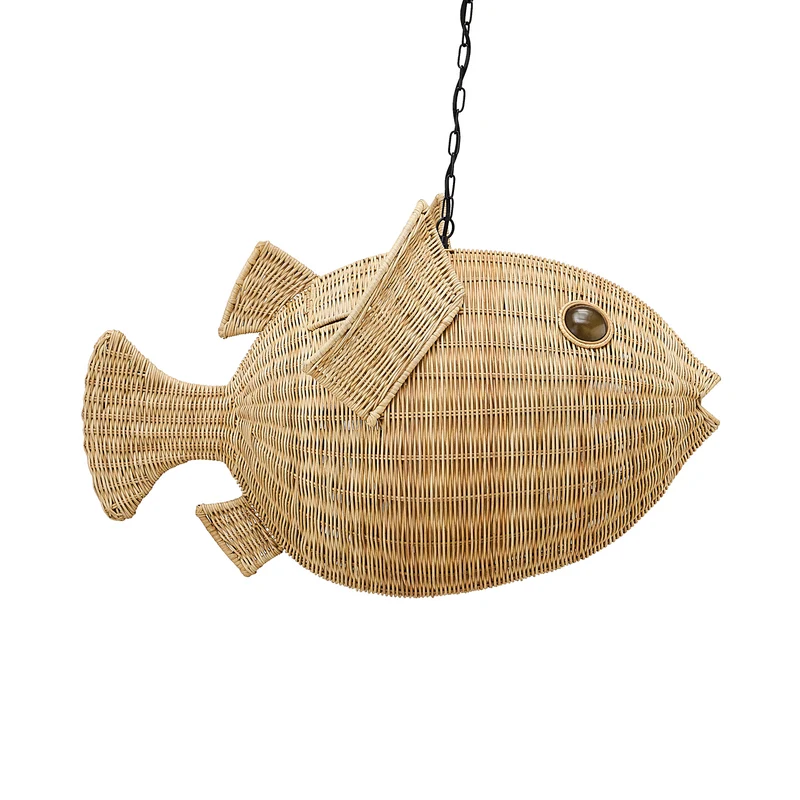 Hängeleuchte WICKER BLOW FISH, medium