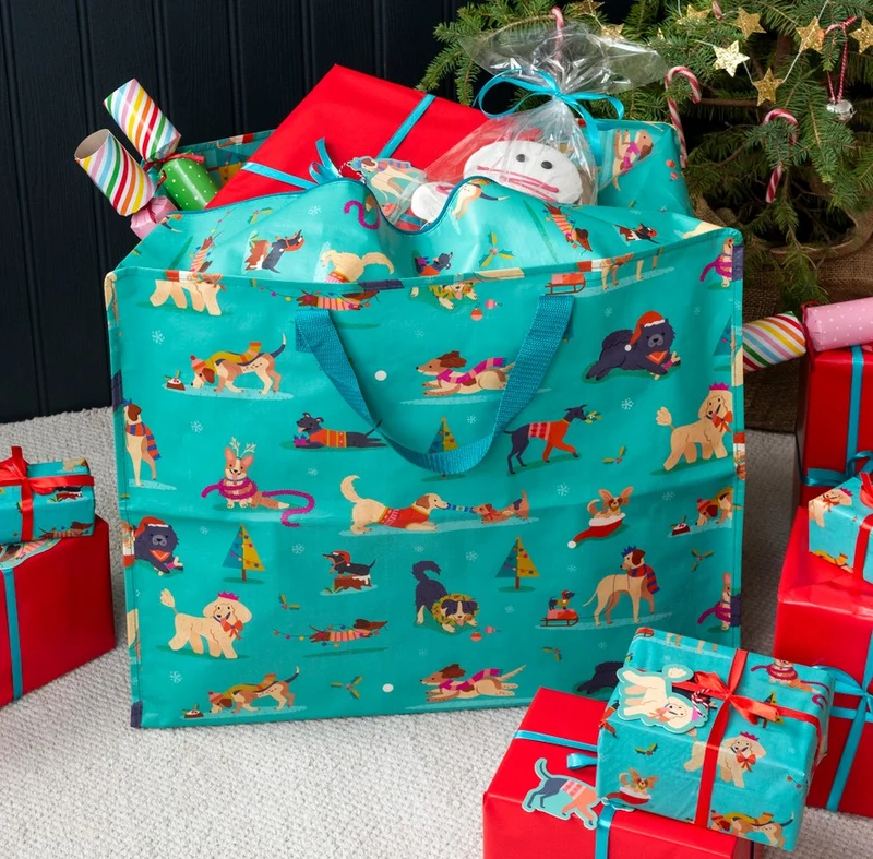 Riesentasche XXL Jumbo Bag FESTIVE FRIENDS ca. 58x28x48 cm REX LONDON