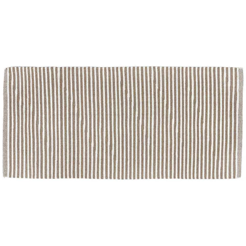 Teppich PARIS sand-natur gestreift 70x140 cm Baumwolle