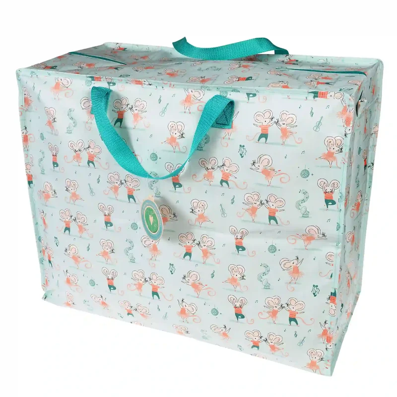 Riesentasche XXL Jumbo Bag mit Mäusemotiv MIMI + MILO ca. 58x28x48 cm REX LONDON