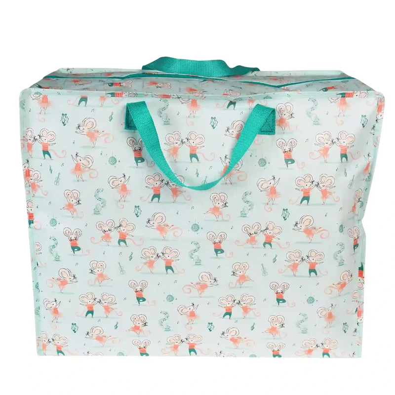 Riesentasche XXL Jumbo Bag mit Mäusemotiv MIMI + MILO ca. 58x28x48 cm REX LONDON