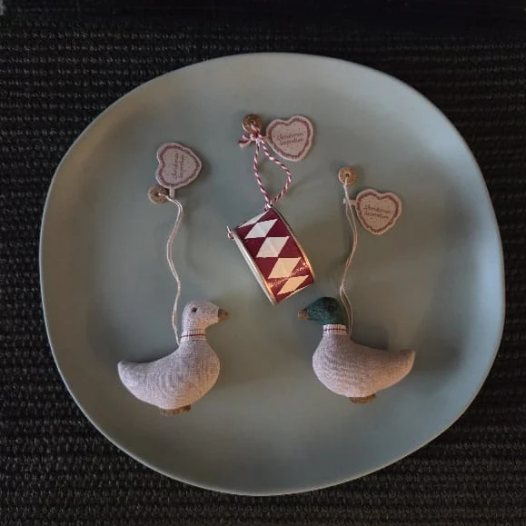 Maileg ENTE sand Ornament ca. 7,5x6 cm Stoffanhänger Baumschmuck