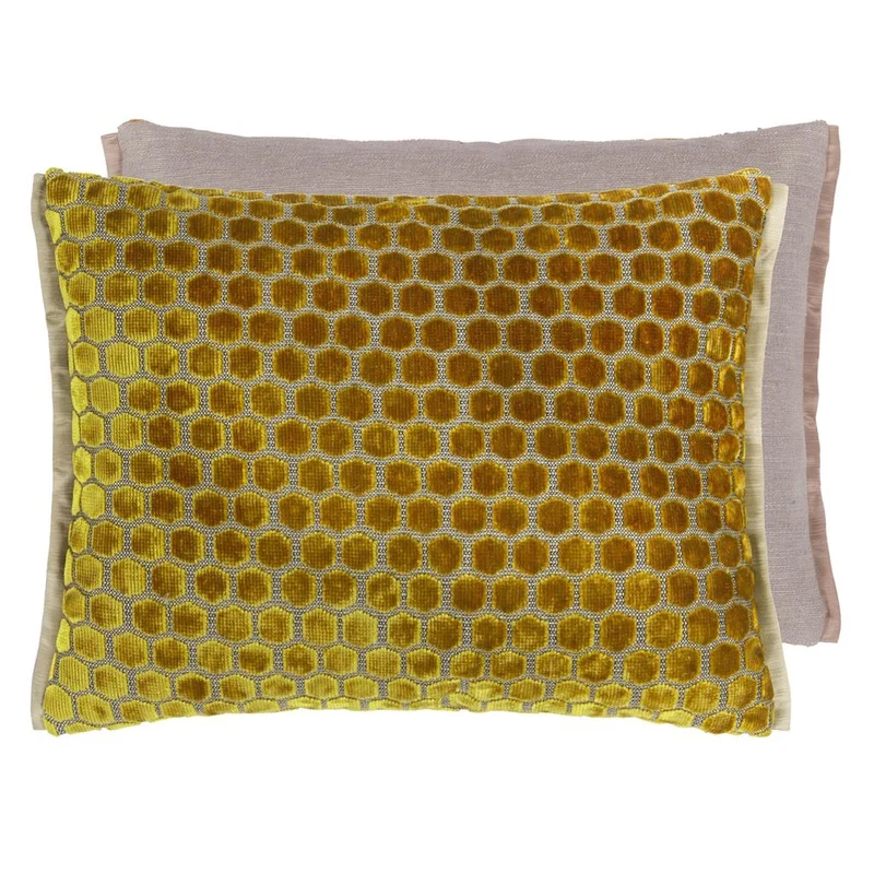 Kissen JABOT MUSTARD Samt