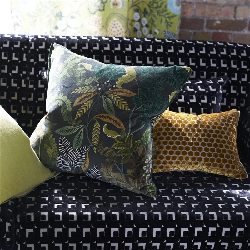 Kissen JABOT MUSTARD Samt