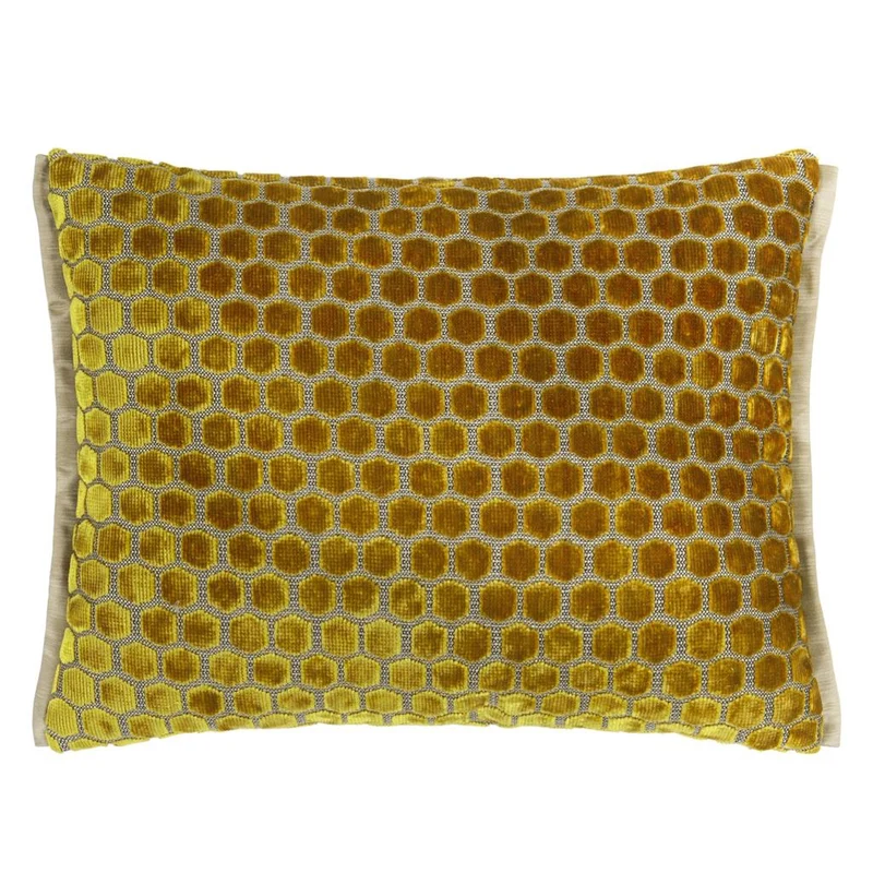 Kissen JABOT MUSTARD Samt