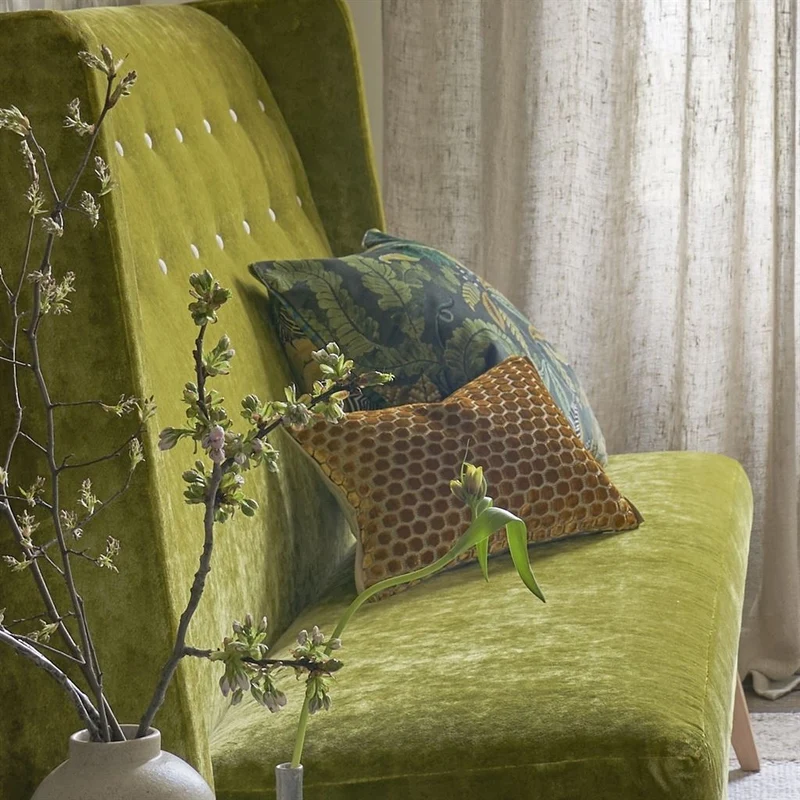 Kissen JABOT MUSTARD Samt