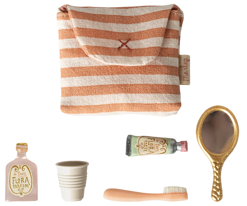 Maileg Vorteil-Set ZAHNPUTZ-SET blau und coral BUNDLE für Mäuse