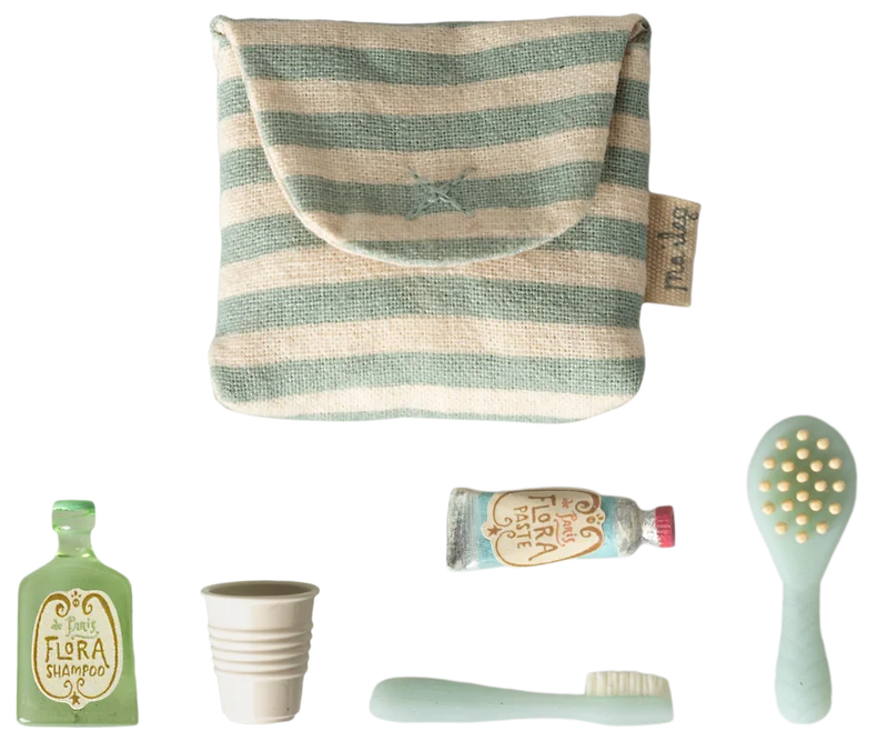 Maileg Vorteil-Set ZAHNPUTZ-SET blau und coral BUNDLE für Mäuse