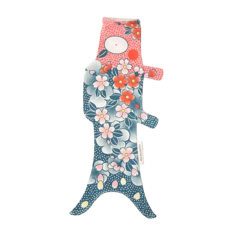 KOINOBORI SAKURA ca. 45x17 cm Koi-Karpfen Windsack / Wanddekoration Bio-Baumwolle