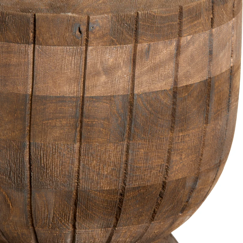 Hocker DIMARO Mangoholz dunkelbraun Ø28cm