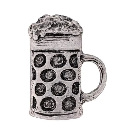 Bierkrug Pin | altsilber