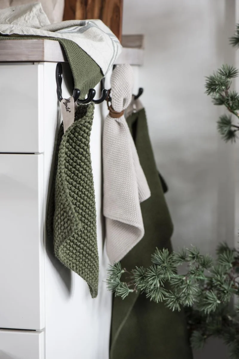 IB Laursen Spüllappen Mynte beige gestrickt