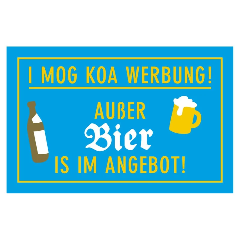Briefkastenaufkleber "Bier im Angebot"