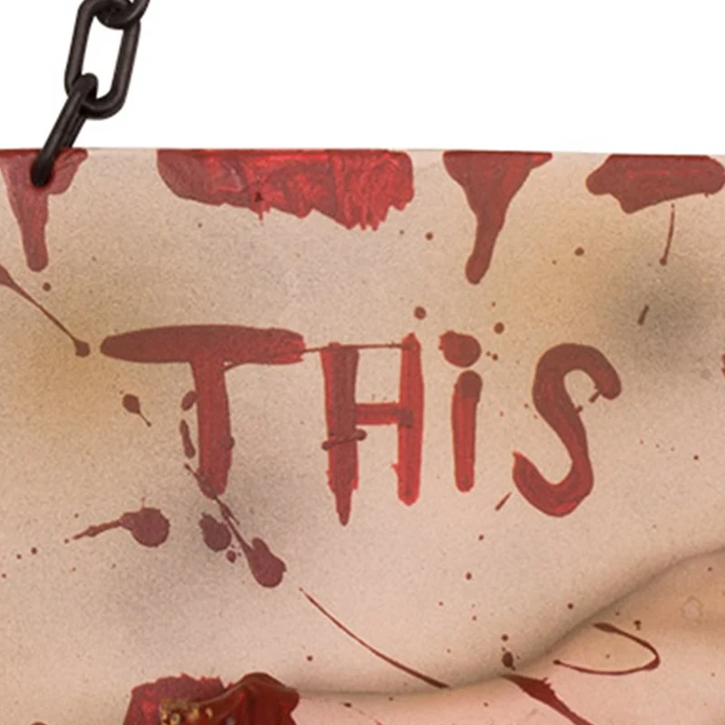 Halloween Wegweiser "This way" - Abgehackte Hand | 19x31 cm Dekoration