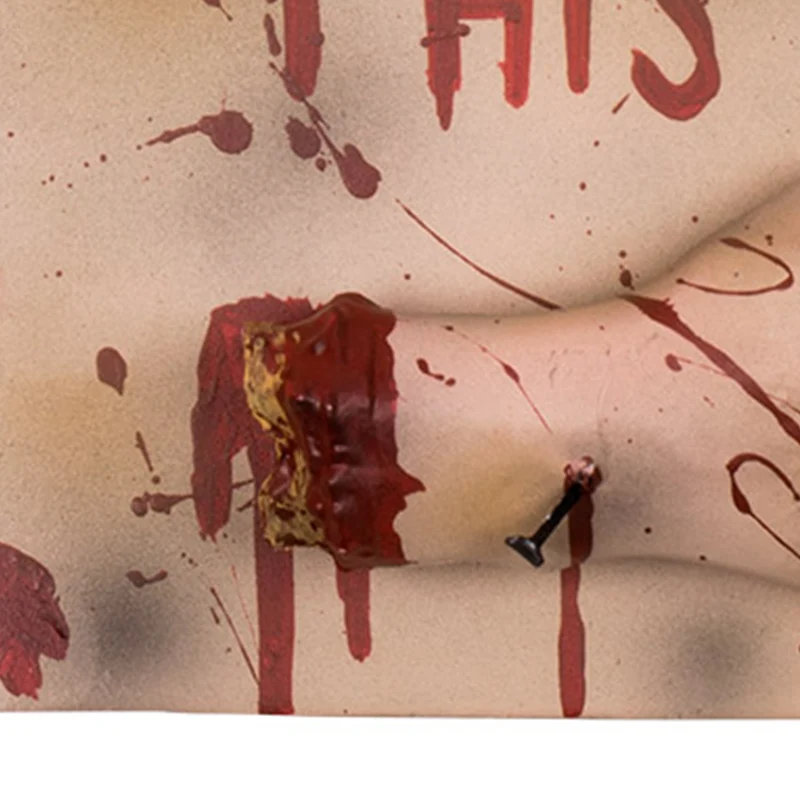 Halloween Wegweiser "This way" - Abgehackte Hand | 19x31 cm Dekoration