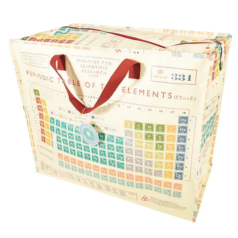 Riesentasche XXL Periodensystem PERIODIC TABLE 58x28x48 cm Jumbo Bag Aufbewahrung REX LONDON