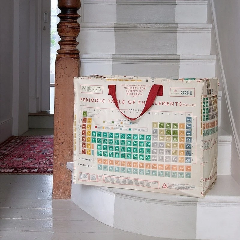 Riesentasche XXL Periodensystem PERIODIC TABLE 58x28x48 cm Jumbo Bag Aufbewahrung REX LONDON
