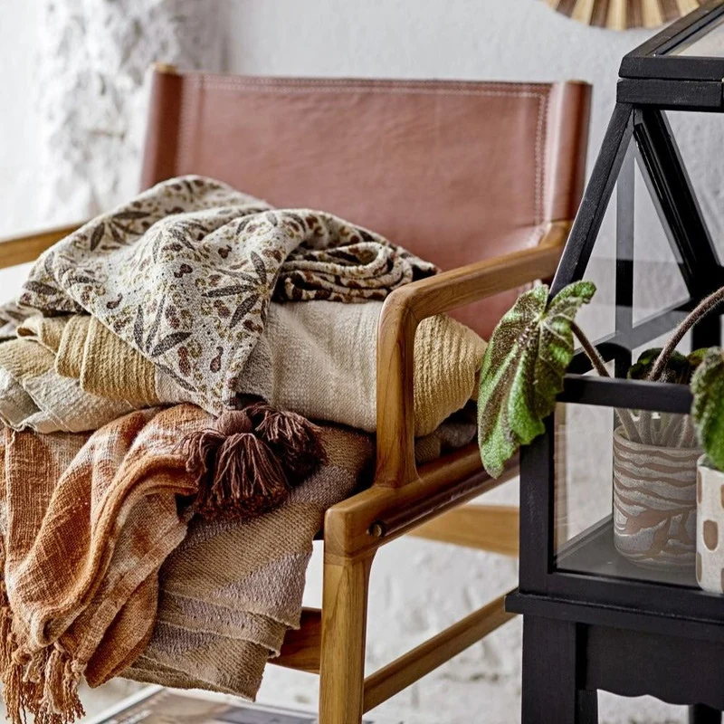 Bloomingville Plaid Wohndecke LOWIN | 160x130 cm | Baumwolle