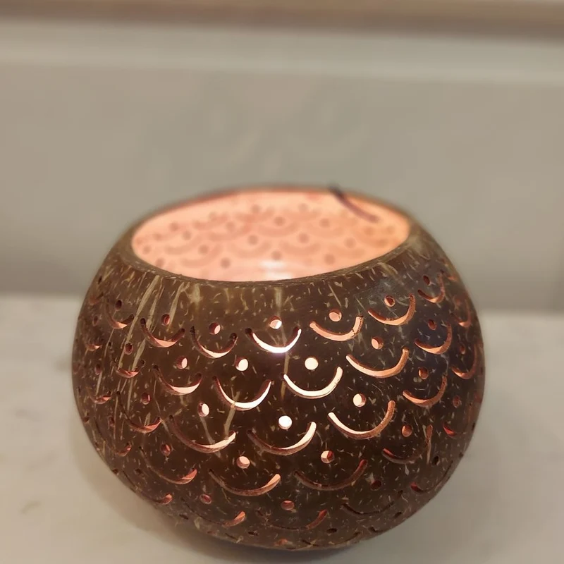 Windlicht COCO GLOBE 15x11 cm | HANDMADE | jedes Stück ein Unikat | Liv Interior