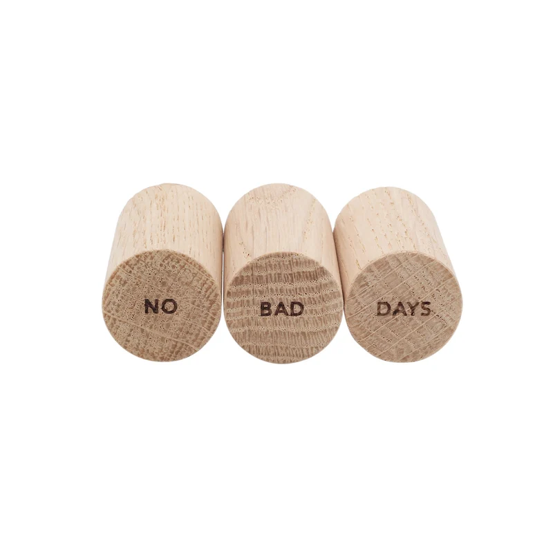 Eulenschnitt Wandhaken No bad days 3er Set