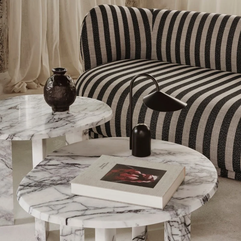 Sofa Rico Lounger, Louisiana, Sand/Black- ferm LIVING