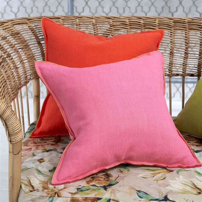 Kissen BRERA LINO HIBISCUS & PEACH, 43 x 43 cm
