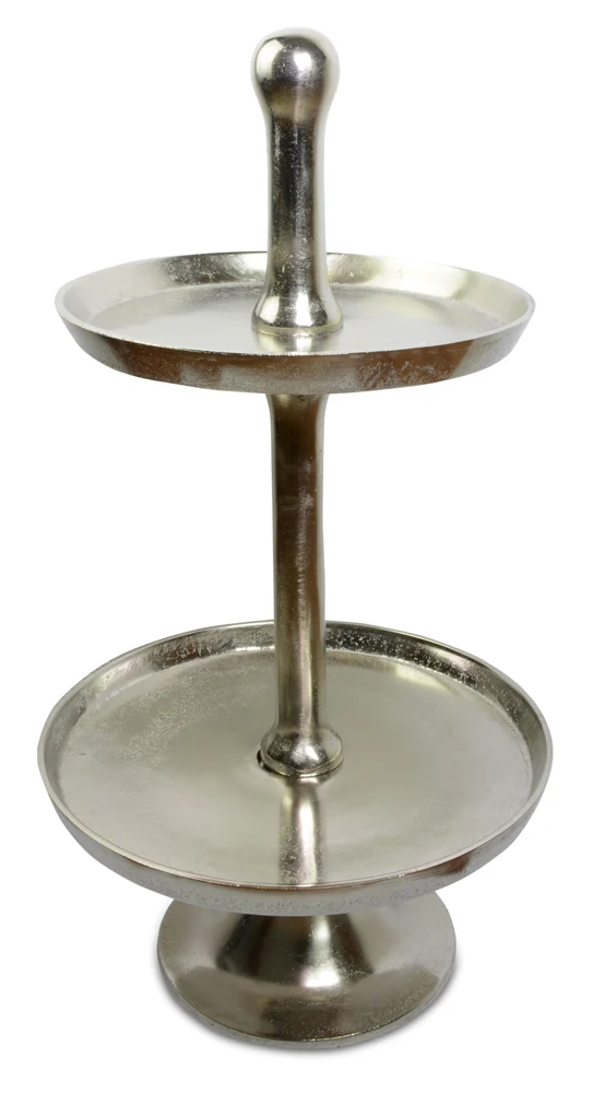 Riffelmacher Etagere 70123 - 2 Ebenen - Silber 65x35cm