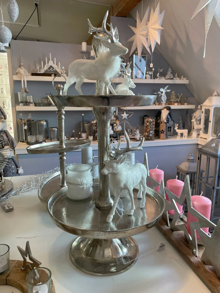 Riffelmacher Etagere 70123 - 2 Ebenen - Silber 65x35cm