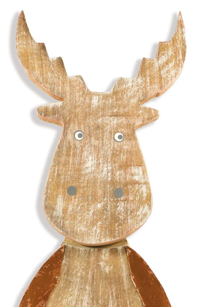 Riffelmacher Elch stehend 63x27cm 17084 - Natur Kupfer