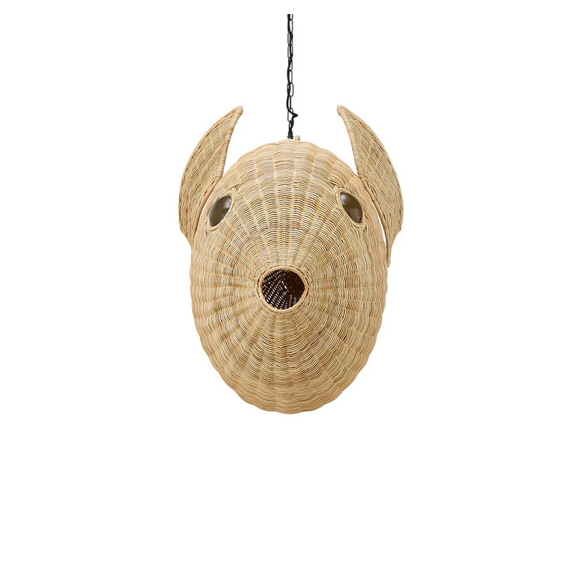Hängeleuchte WICKER BLOW FISH, large