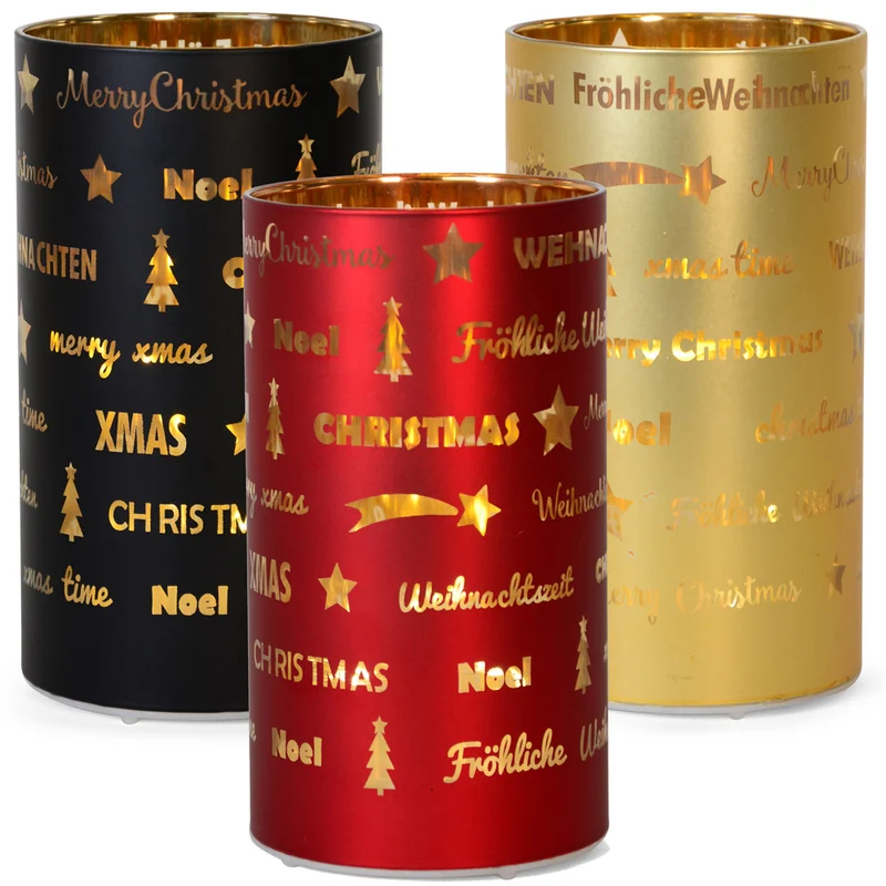 LED Windlicht Laterne Gold 16 cm | 27671