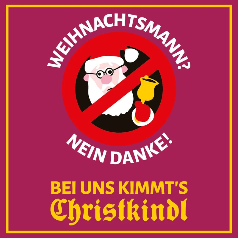 Aufkleber "Weihnachtsmann? Nein Danke!"
