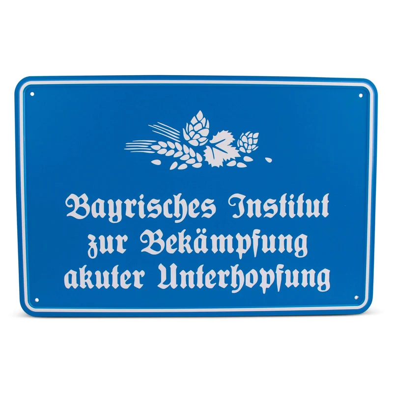 Blechschild "Unterhopfung"