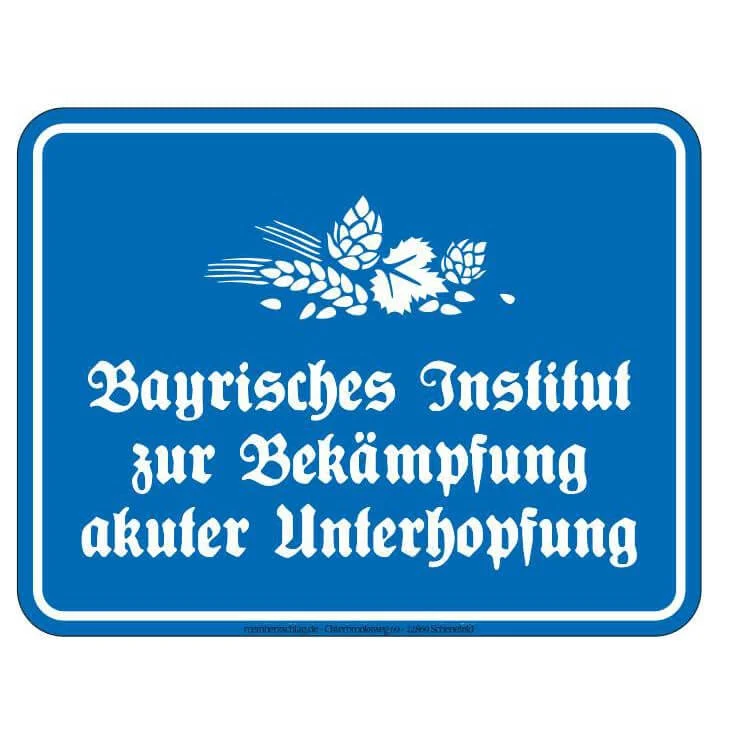 Blechschild "Unterhopfung"