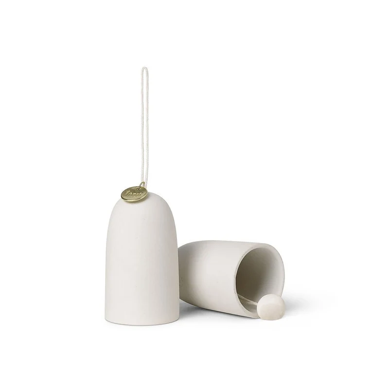 Christbaumschmuck Bell Ornaments aus Keramik, 2er-Set - ferm LIVING