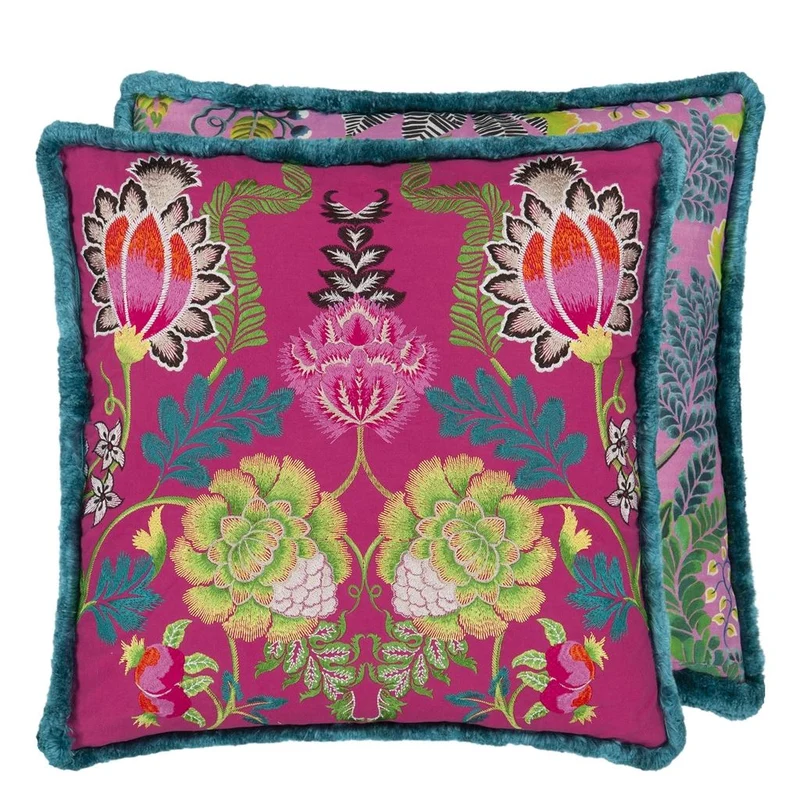 Kissen BROCART DECORATIF EMBROIDERED CERISE, 50 x 50 cm