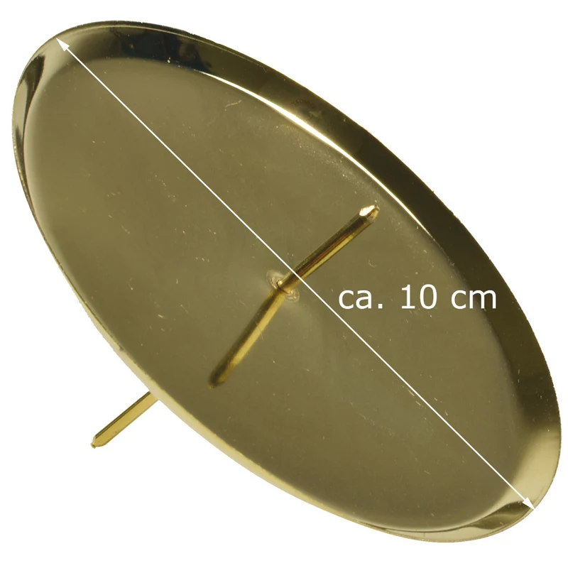 Riffelmacher Adventskerzenhalter Ø 10 cm Gold Silber 10786 | 4 Stück für Adventskranz