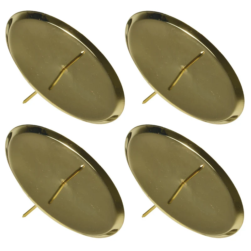 Riffelmacher Adventskerzenhalter Ø 10 cm Gold Silber 10786 | 4 Stück für Adventskranz