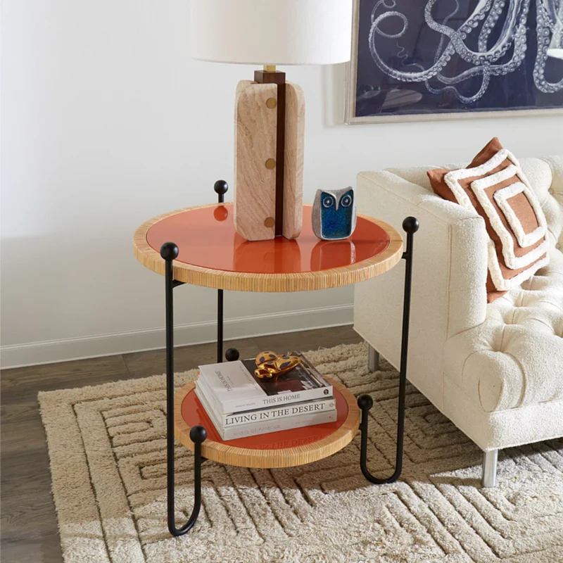 runder Beistelltisch WELLINGTON (orange)