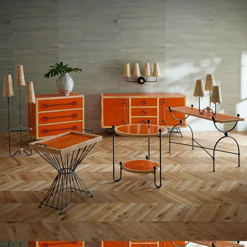 runder Beistelltisch WELLINGTON (orange)