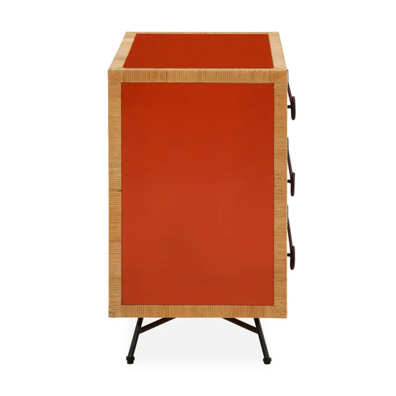 Kommode WELLINGTON, 3 Schubladen, orange