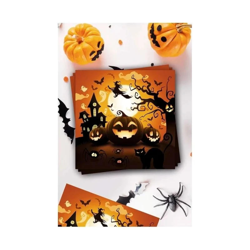 Halloween Servietten "Kürbisse" | 33x33cm/20Stk.