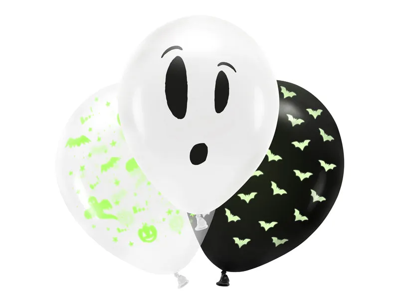 Luftballon Set "UV Halloween Geister" | Ø27 cm - 3Stk.
