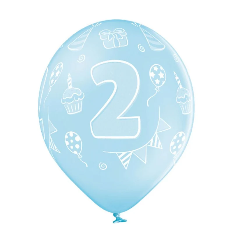 Luftballon Ø30cm Geburtstag #2 | 6 Stk. Bunt