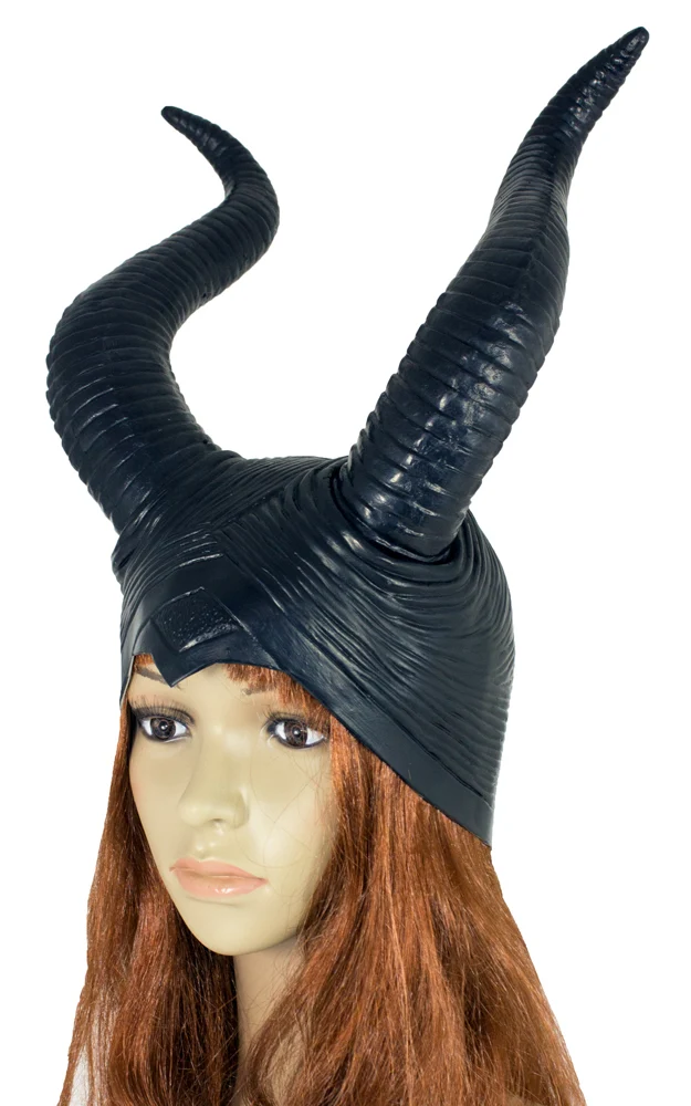 Haube mit Hörnern Dunkle Fee - Schwarz