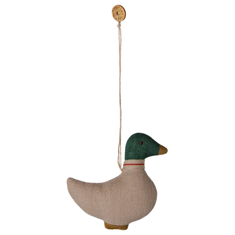 Maileg ENTE grün/sand Ornament ca. 7,5x6 cm Stoffanhänger Baumschmuck