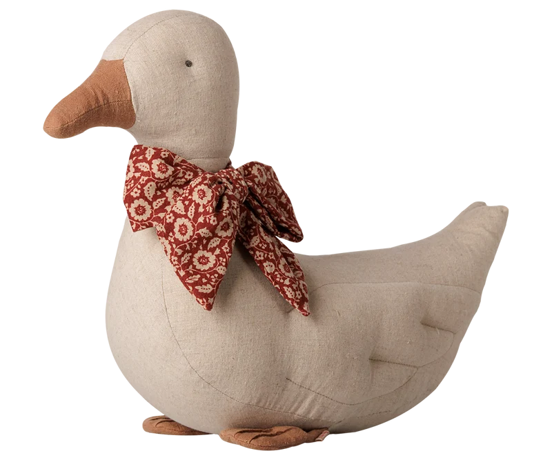 Maileg ENTE sand mit roter Schleife ca. 37x30 cm Stofftier Landhausdeko