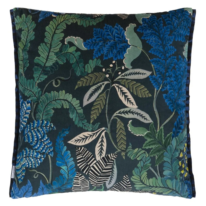 Kissen BROCART DECORATIF VELOURS INDIGO Samt, 55 x 55 cm