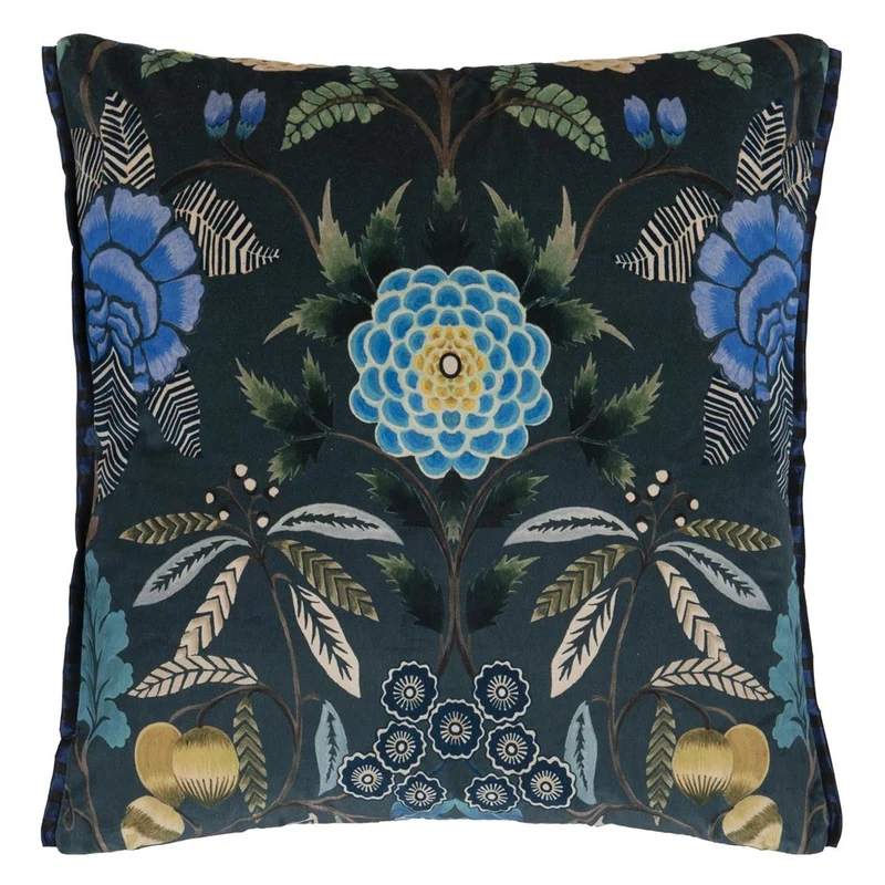 Kissen BROCART DECORATIF VELOURS INDIGO Samt, 55 x 55 cm